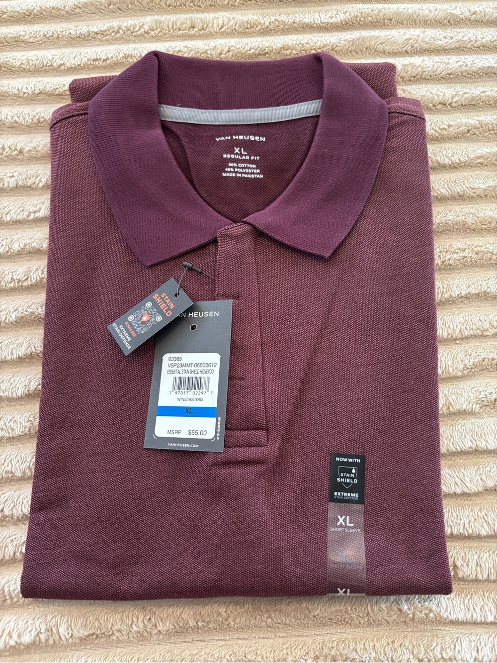 Van Heusen Men's Winetasting Polo Shirt